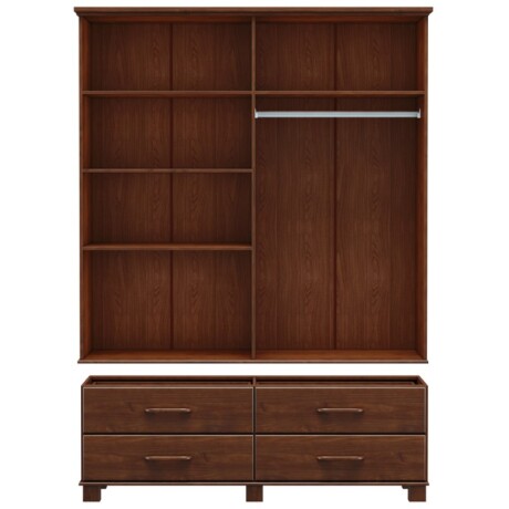 Ropero Oro 4 Puertas 4 Cajones Café U