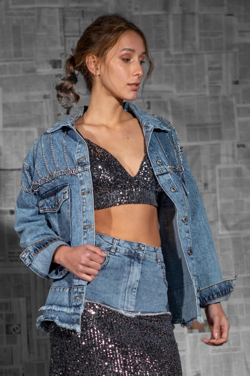 Campera Aroca Jeans Azul