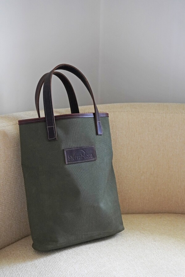 Matera Lona Chocolate / Verde Seco