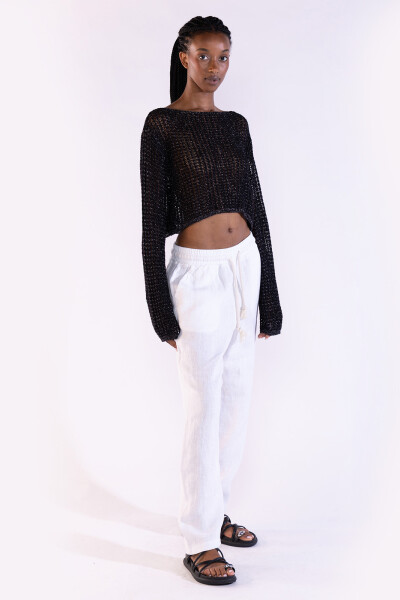 CROP SWEATER Black