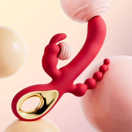 Vibrador Triple Estimulación Vagina Clítoris y Ano USB Vibrador Triple Estimulación Vagina Clítoris y Ano USB