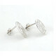 Caravanas Oro Blanco 18K Con Filigrana Caravanas Oro Blanco 18K Con Filigrana