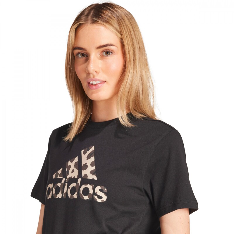 Remera Animal Graphic de Mujer Negro