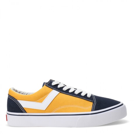 Old School Canvas Low Dark Blue/Yellow