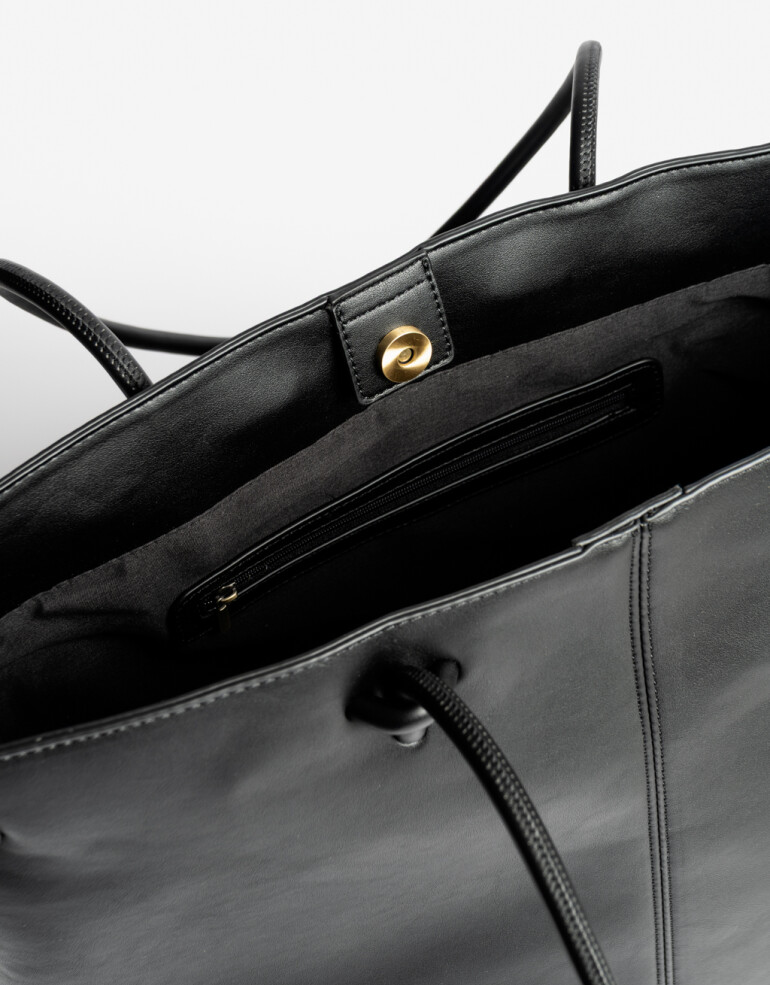 Shopper Shopper Minimalista Negro - Negro