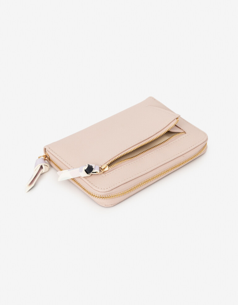 Ficheros Zip Round Billetera Fichero Rosa - Rosa Claro