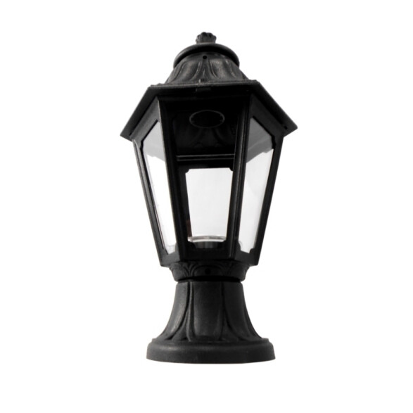 Farol pedestal colonial negro IP55 MIKROLOT/ANNA FL0515