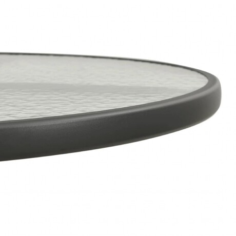 MESA REDONDA 80CM DE VIDRO PARA JARDIN NEGRA Mesa Redonda Ø80cm De Vidrio Para Jardín Negra