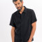 Camisa m/c bambula negro