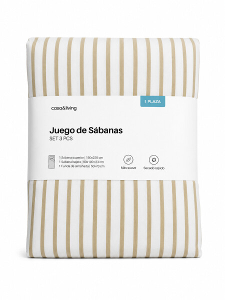 SABANA ESTAMPADA 1 PLAZA BEIGE (V)
