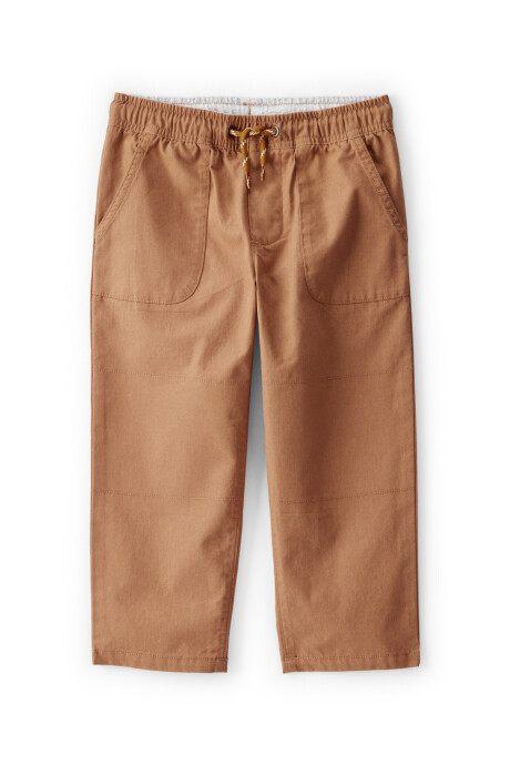 Pantalón deportivo de algodón, marrón Sin color