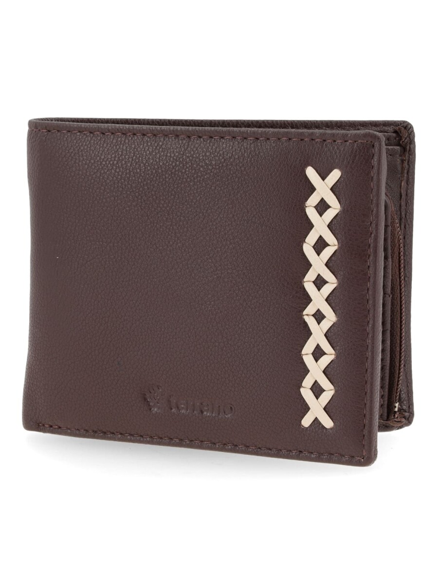 Billetera Cuero con Vista - Marrón 