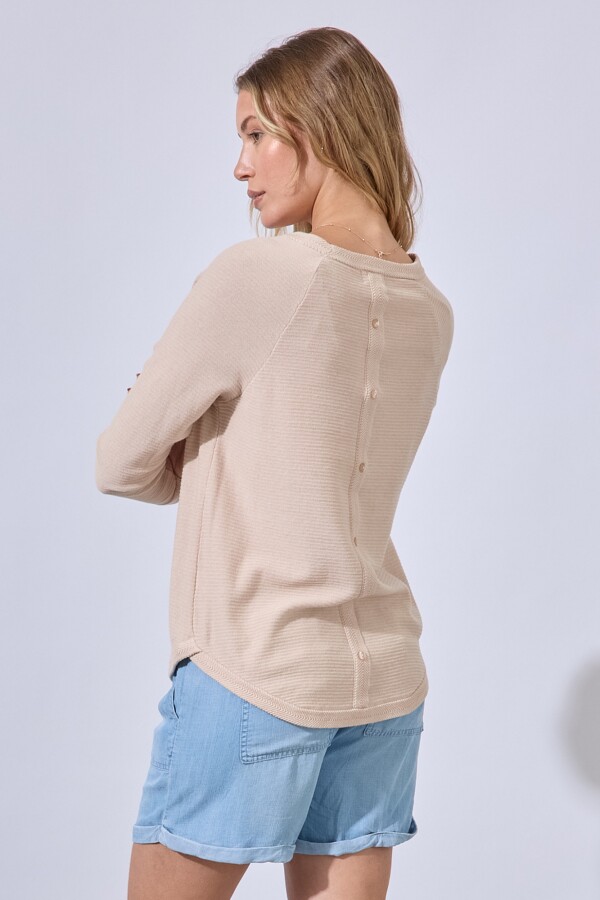 Buzo Raglan Algodon BEIGE