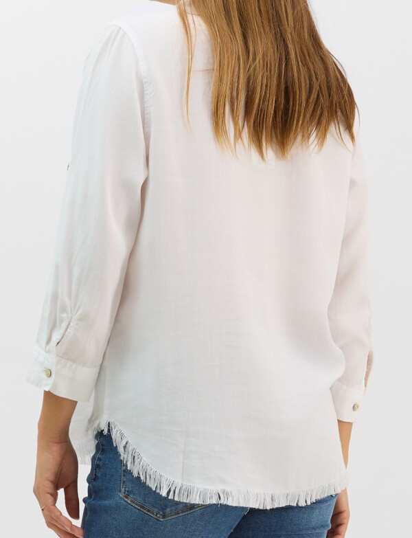 Camisa Tencel Flecos BLANCO