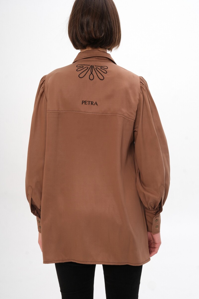 Camisa Twist Marrón