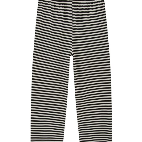Pijama Largo Rayado Negro