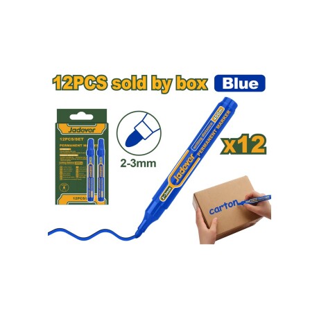Marcador Permanente Azul Jadever Marcador Permanente Azul Jadever