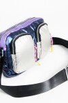 Cartera bandolera puffy dos bolsillos azul