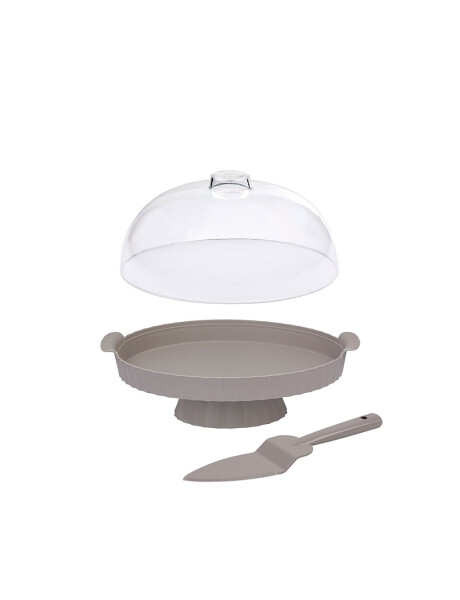 PLATO TORTA C/PIE Y ESPATULA D35CM COL. SURTIDOS PLATO TORTA C/PIE Y ESPATULA D35CM COL. SURTIDOS