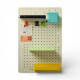 Panel perforado pegboard metálico organizador de pared 60x40 cm – Multiuso para el hogar Blanco