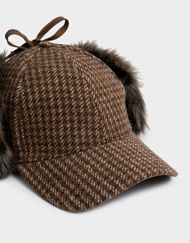 Caps Gorra Pelo Sintético - Estampado Escoces
