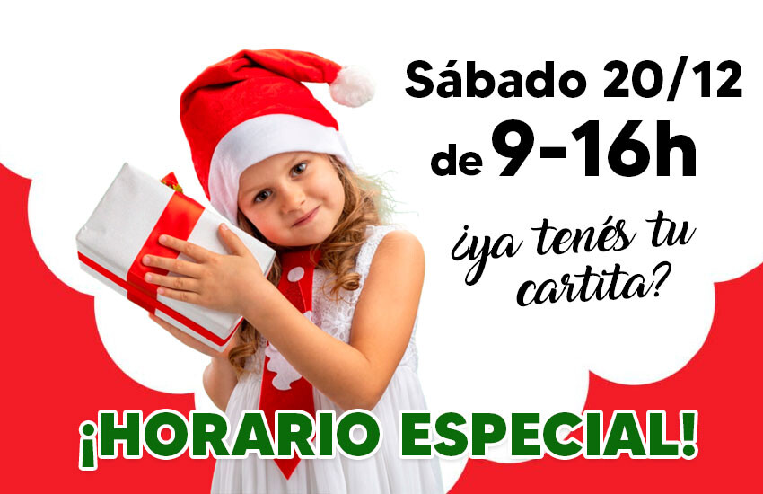¡Horario especial!