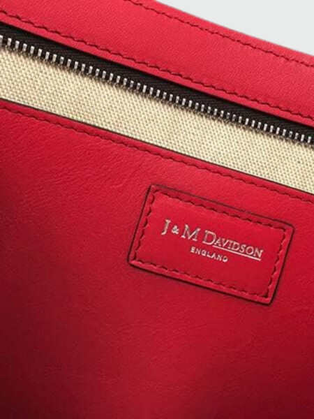 Cartera de cuero con tachas, ELLE WITH Rojo