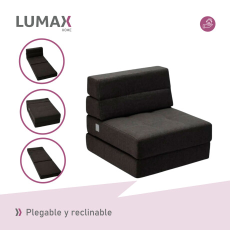 Sillón cama individual Lumax Oster en caja compactado Negro