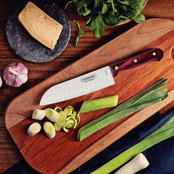 Cuchilla cocina SANTOKU 7" modelo PLOYWOOD -TRAMONTINA TR9020