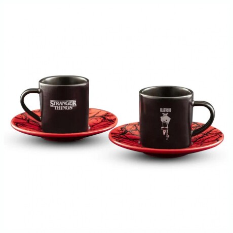Set De 2 Tazas Con Platos BIALETTI Edición Stranger Things Set De 2 Tazas Con Platos BIALETTI Edición Stranger Things