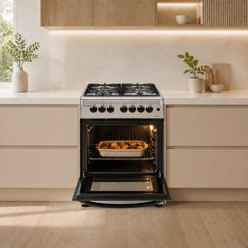 Cocina Combinada James 4 Hornallas Inox C 225 G2 - INOX (TQ) Cocina Combinada James 4 Hornallas Inox C 225 G2 - INOX (TQ)
