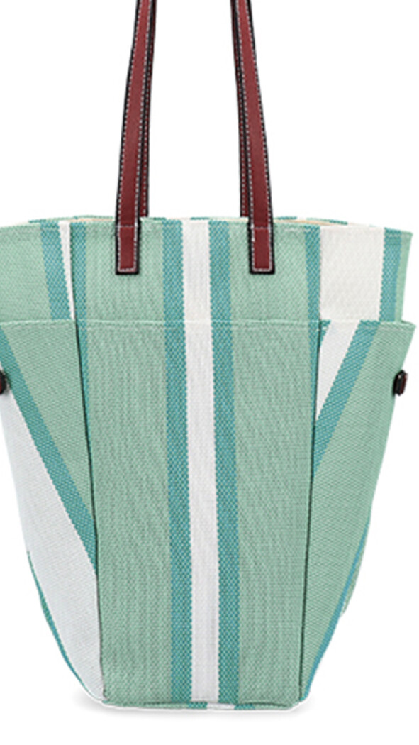BOLSA MATERA AFRODITA VERDE AGUA Y BLANCO
