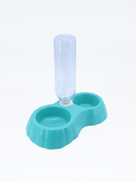 PLATO DOBLE PORTA BOTELLA VERDE AQUA