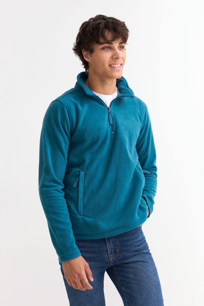 Buzo de polar AZUL PIEDRA