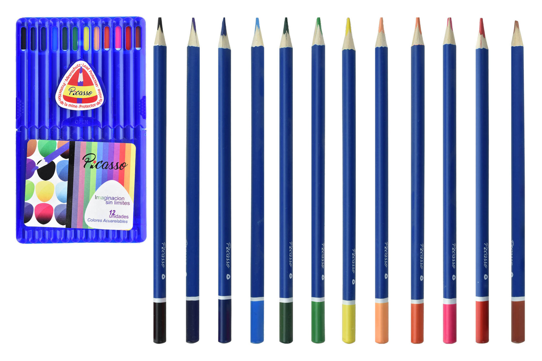 LAPICES DE COLORES ACUARELABLES X12 PICASSO 