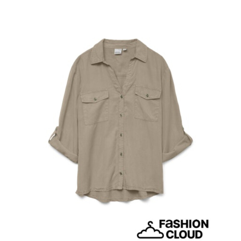 VMBREE 7/8 SLEEVE LOOSE TENCEL SHIRT GA Nomad