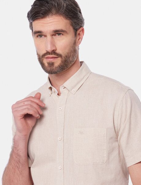 CAMISA DE LINO Beige