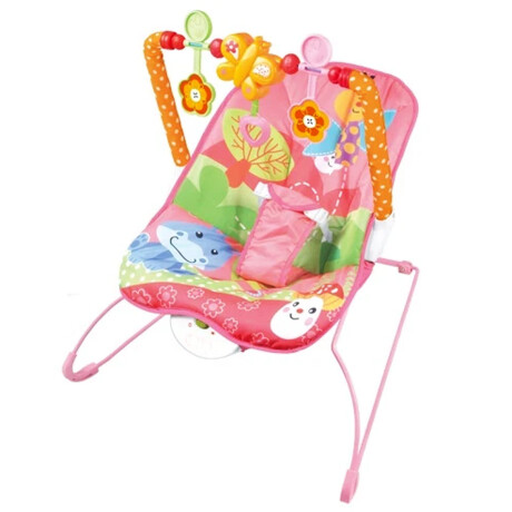 Silla Mecedora Bouncer Para Bebe C/Vibración Sonido Rosa