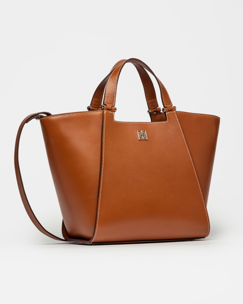 Cartera de mano Tess en cuero vaquita Cuoio