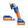 Amoladora inalámbrica Wadfow + 2 baterías 20V 3.0Ah 115mm Azul