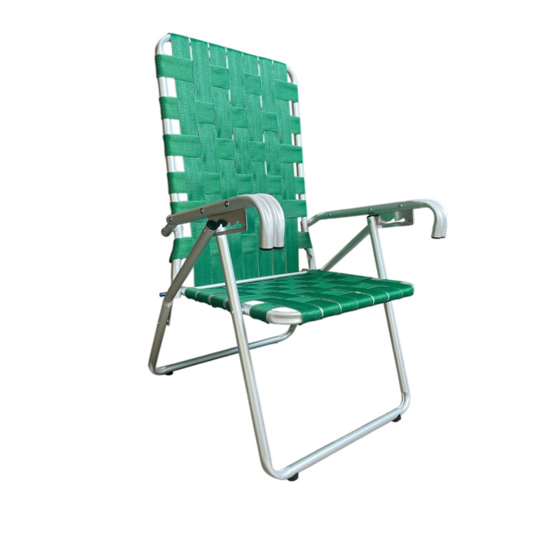 Reposera aluminio 5 posiciones Verde