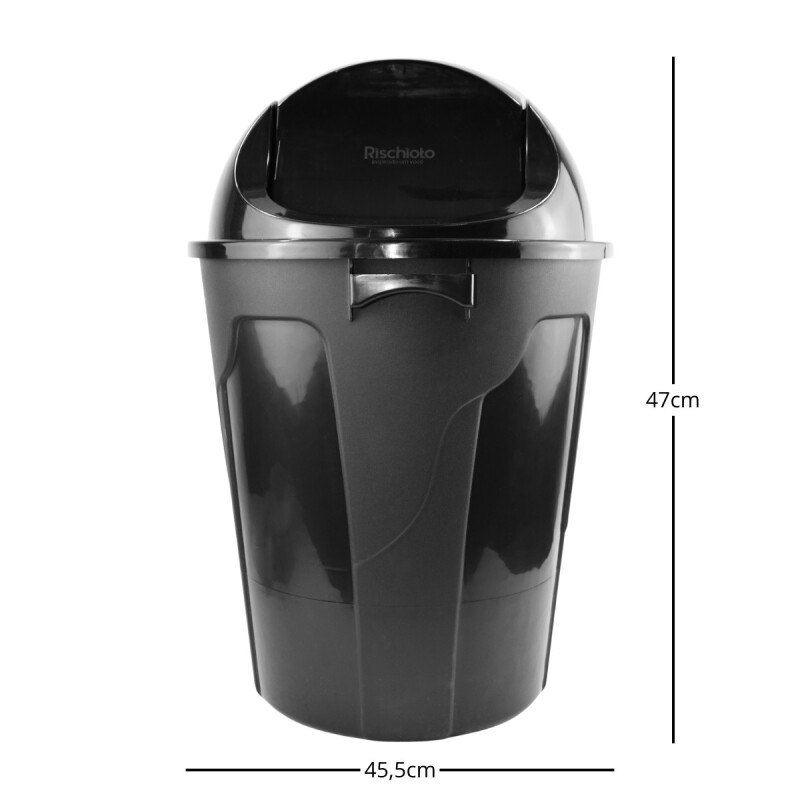 Tarro de residuos tapa vaiven 60lt NEGRO