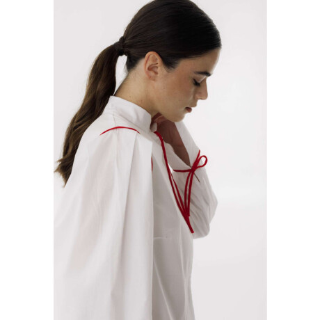 Camisa Fish Winter Blanco Rojo