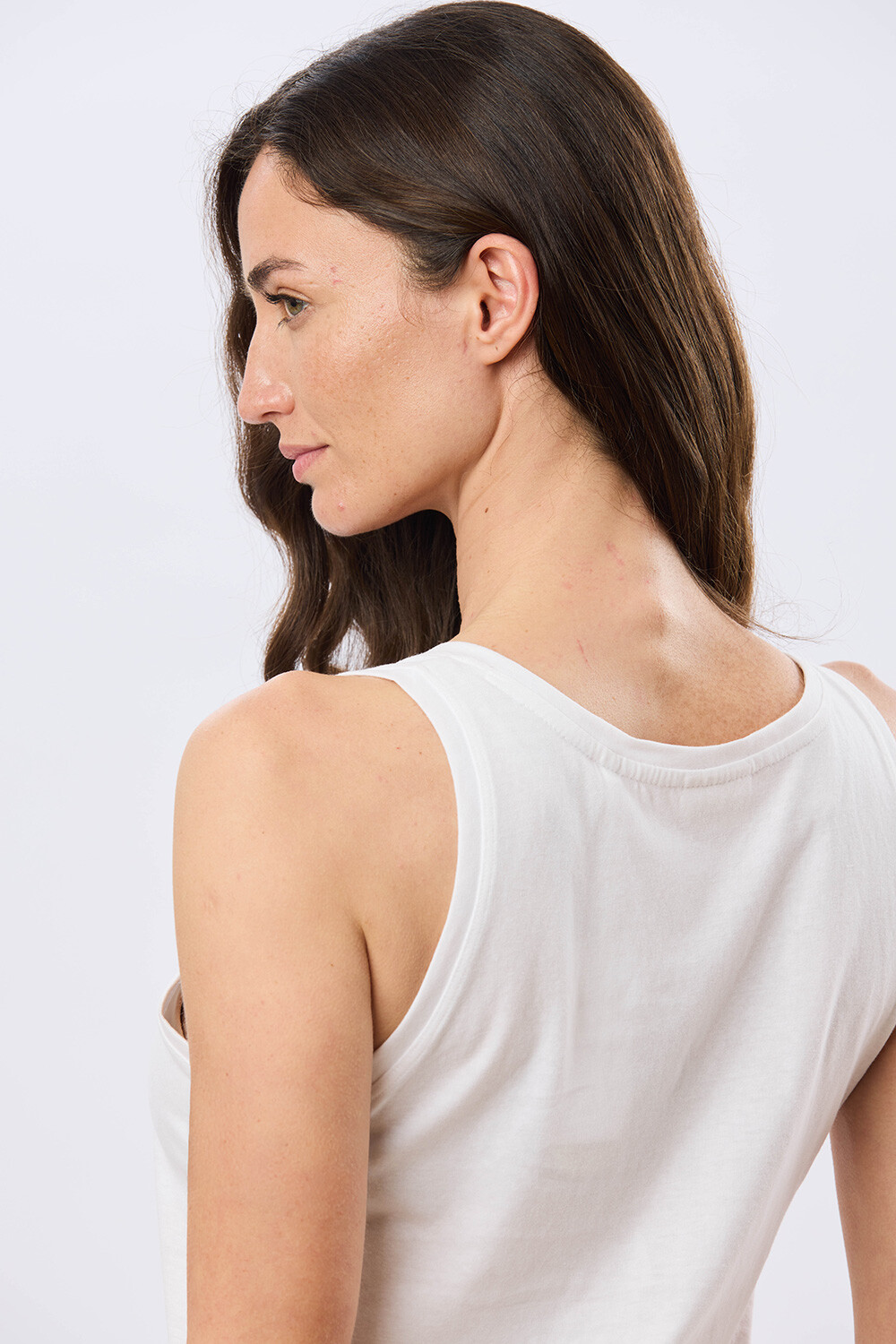 MUSCULOSA BÁSICA DE ALGODÓN Blanco