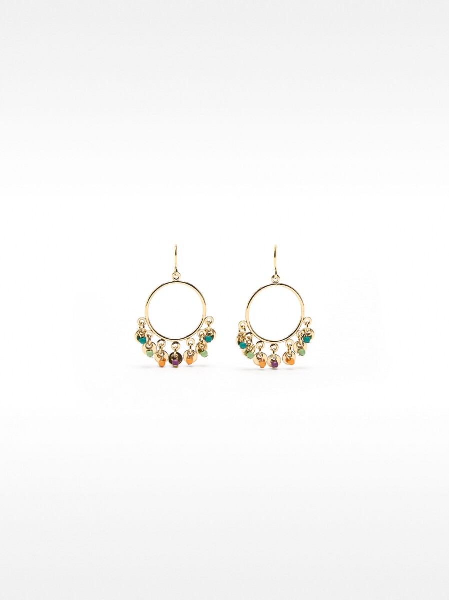Pendientes Con Cuentas Multicolor - multicolor 