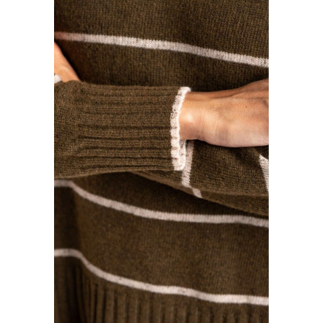 Sweater Rayado Oliva