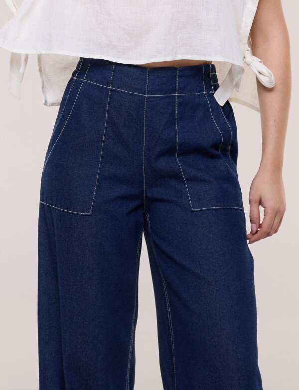 Jean Pull On Wide Leg JEAN OSCURO