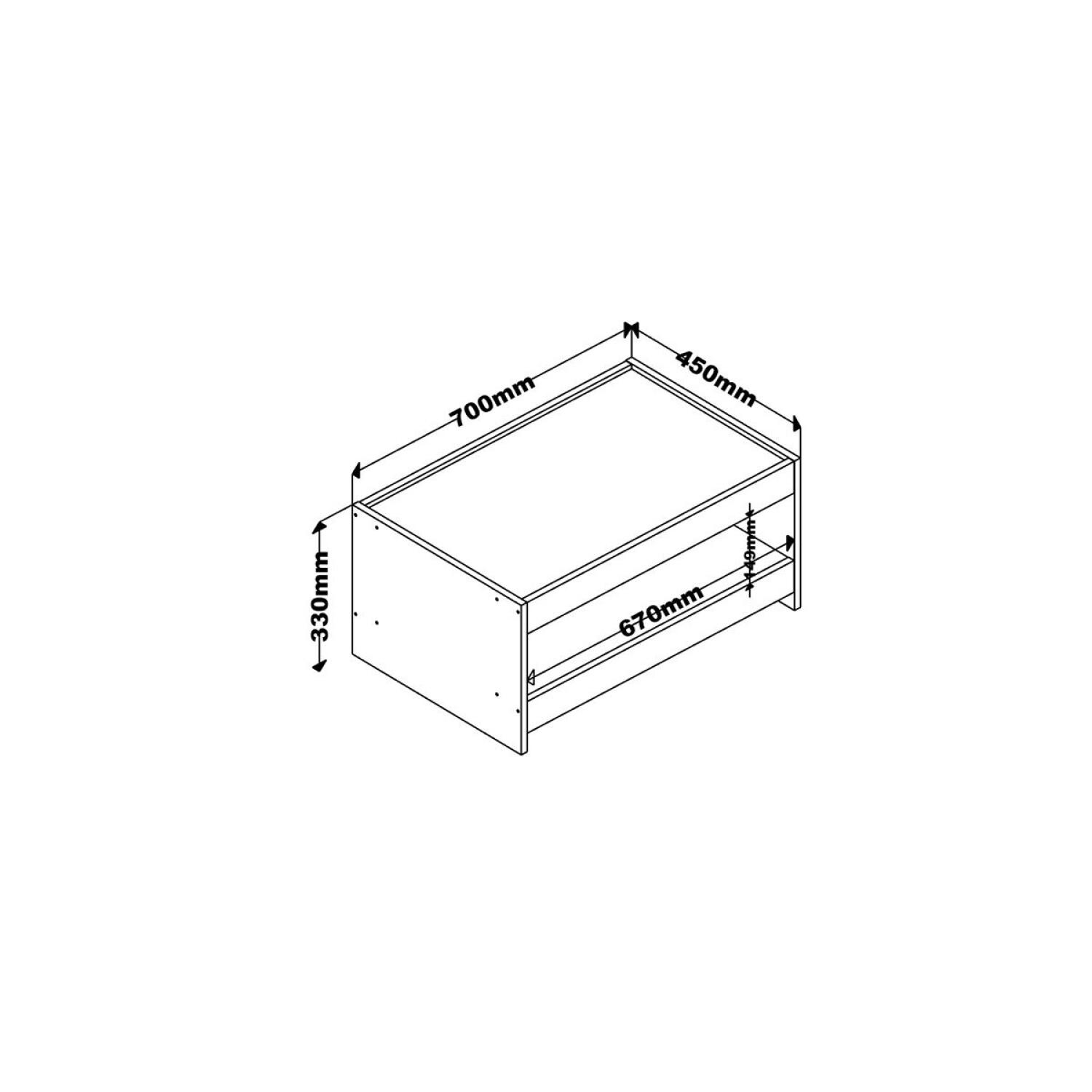 Mesa De Centro Auxiliar Xis Mdp Unsi - MESA DE CENTRO AXIS NEGRO — Dimm