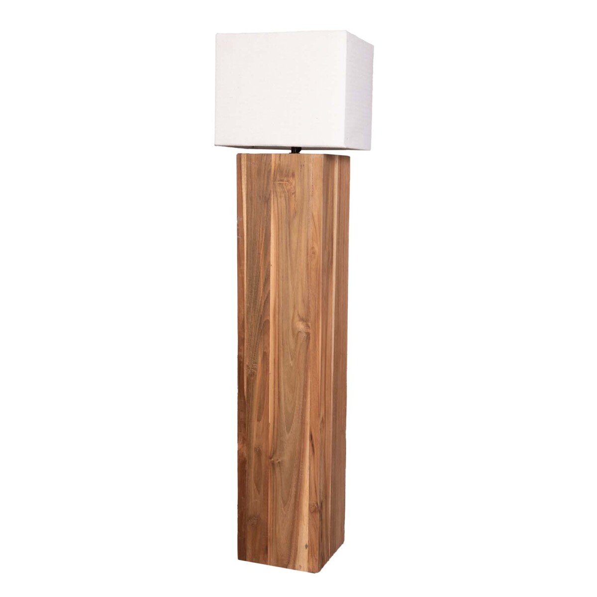 LÁMPARA DE PIE INDIE - MADERA-DE-TECA NATURAL-BEIGE NATURAL 