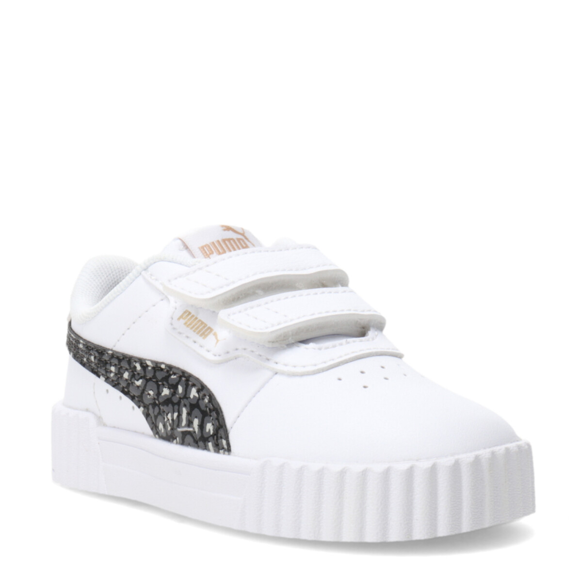 Championes Infantiles Puma Carina 3.0 Animal - Blanco - Negro 